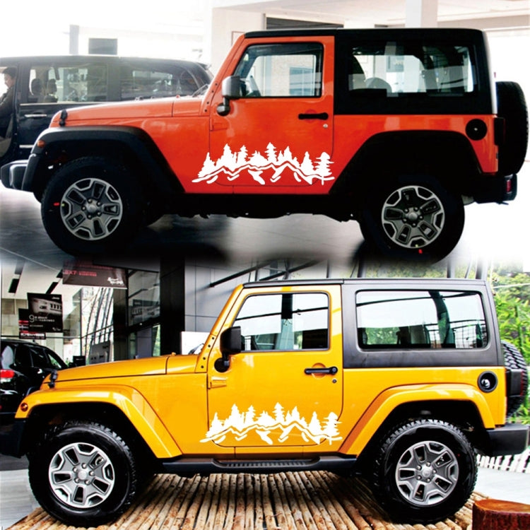 2 PCS/Set D-924 Mountain Woods Pattern Car Modified Decorative Sticker(White) - Decorative Sticker by PMC TechLife | Online Shopping South Africa | PMC TechLife | Buy Now Pay Later Mobicred