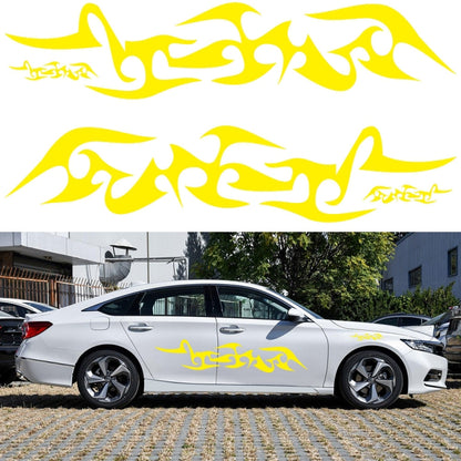 2 PCS/Set D-925 Flame Pattern Car Modified Decorative Sticker(Yellow) - Decorative Sticker by PMC Jewellery | Online Shopping South Africa | PMC Jewellery | Buy Now Pay Later Mobicred