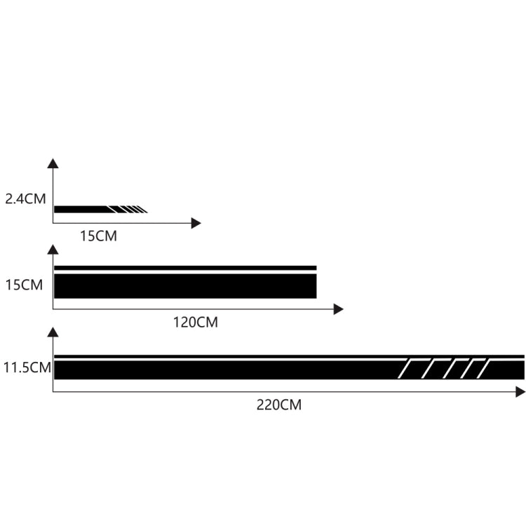 D-930 Lines Pattern Car Modified Decorative Sticker(Black) - Decorative Sticker by PMC TechLife | Online Shopping South Africa | PMC TechLife