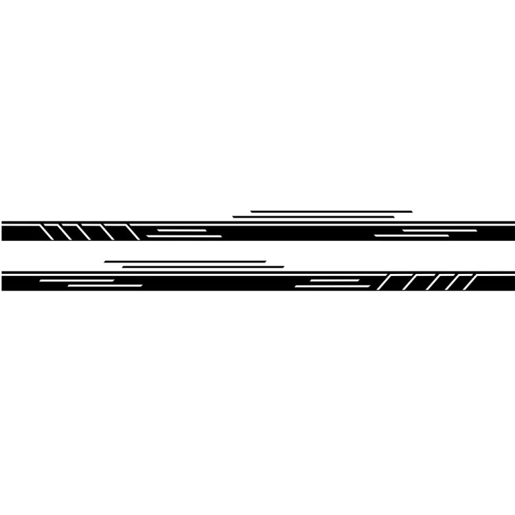 2 PCS/Set D-932 Stripe Pattern Car Modified Decorative Sticker(Black) - Decorative Sticker by PMC TechLife | Online Shopping South Africa | PMC TechLife | Buy Now Pay Later Mobicred