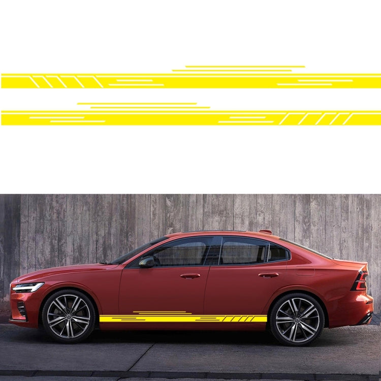 2 PCS/Set D-932 Stripe Pattern Car Modified Decorative Sticker(Yellow) - Decorative Sticker by PMC Jewellery | Online Shopping South Africa | PMC Jewellery | Buy Now Pay Later Mobicred