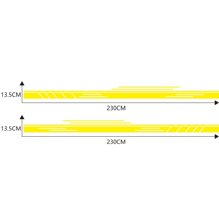 2 PCS/Set D-932 Stripe Pattern Car Modified Decorative Sticker(Yellow) - Decorative Sticker by PMC TechLife | Online Shopping South Africa | PMC TechLife | Buy Now Pay Later Mobicred