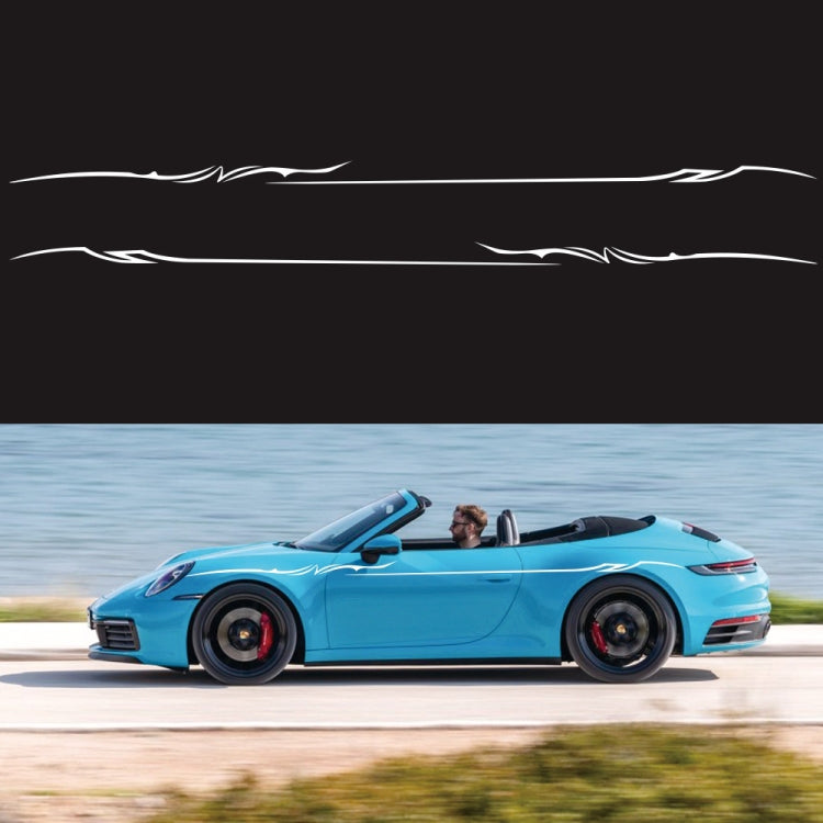 2 PCS/Set D-933 Lightning Pattern Car Modified Decorative Sticker(White) - Decorative Sticker by PMC TechLife | Online Shopping South Africa | PMC TechLife | Buy Now Pay Later Mobicred