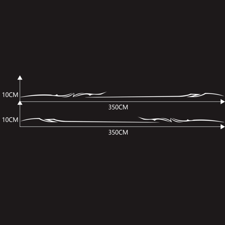 2 PCS/Set D-933 Lightning Pattern Car Modified Decorative Sticker(White) - Decorative Sticker by PMC TechLife | Online Shopping South Africa | PMC TechLife | Buy Now Pay Later Mobicred