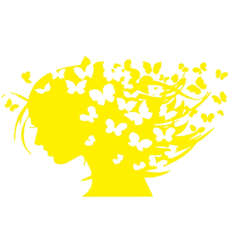 D-956 Butterfly Girl Pattern Car Modified Decorative Sticker(Yellow) - Decorative Sticker by PMC TechLife | Online Shopping South Africa | PMC TechLife | Buy Now Pay Later Mobicred