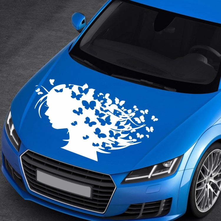 D-956 Butterfly Girl Pattern Car Modified Decorative Sticker(White) - Decorative Sticker by PMC TechLife | Online Shopping South Africa | PMC TechLife | Buy Now Pay Later Mobicred