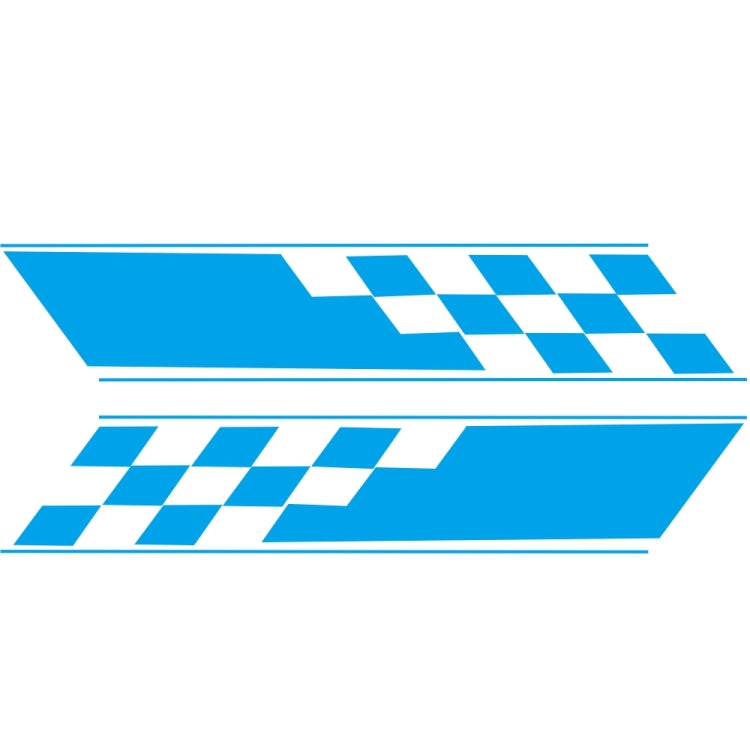 2 PCS/Set D-962 Checkered Flag Pattern Car Modified Decorative Sticker(Blue) - Decorative Sticker by PMC Jewellery | Online Shopping South Africa | PMC Jewellery | Buy Now Pay Later Mobicred