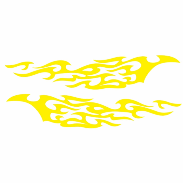 2 PCS/Set D-969 Flame Pattern Car Modified Decorative Sticker(Yellow) - Decorative Sticker by PMC TechLife | Online Shopping South Africa | PMC TechLife | Buy Now Pay Later Mobicred