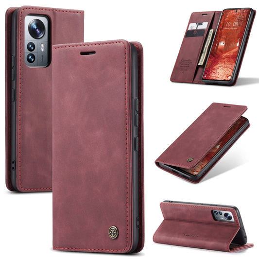 For Xiaomi 12 Lite CaseMe 013 Multifunctional Horizontal Flip Leather Phone Case(Wine Red) - Xiaomi Cases by CaseMe | Online Shopping South Africa | PMC Jewellery | Buy Now Pay Later Mobicred