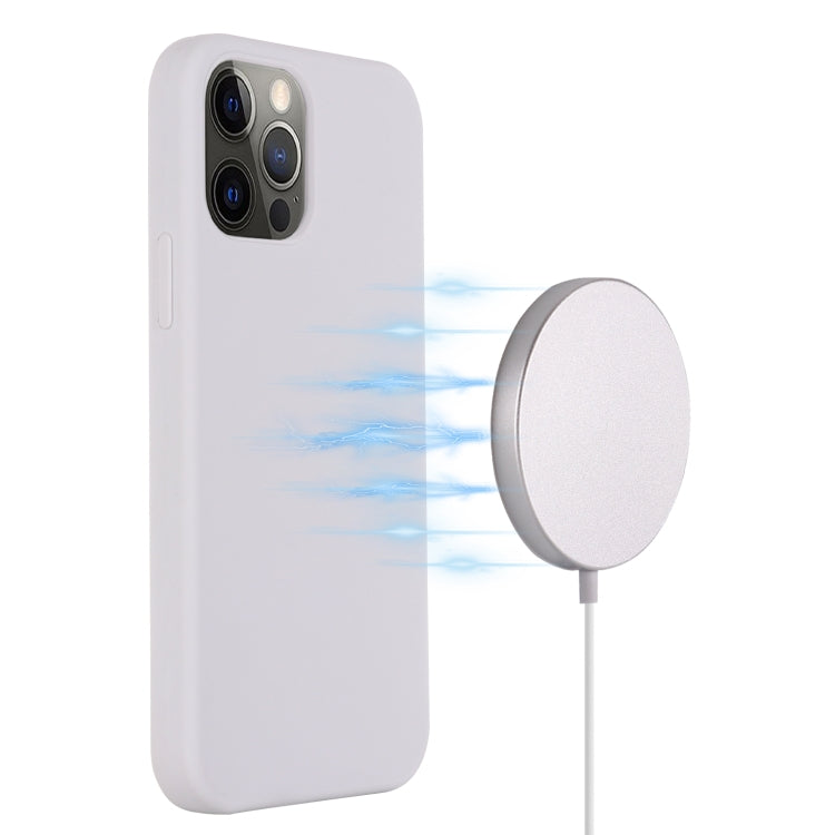 For iPhone 14 Pro Shockproof Silicone Magsafe Case(White) - iPhone 14 Pro Cases by PMC TechLife | Online Shopping South Africa | PMC TechLife | Buy Now Pay Later Mobicred