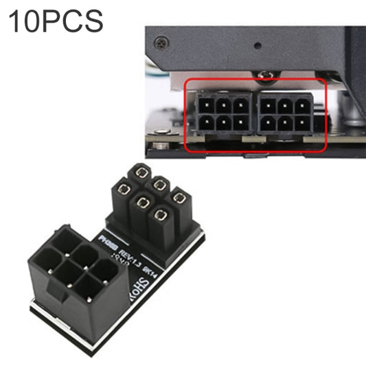 10 PCS ATX 8Pin Female to 8Pin Male 180 Degree Angled Adapter , Model: PH36B - Others by PMC Jewellery | Online Shopping South Africa | PMC Jewellery | Buy Now Pay Later Mobicred