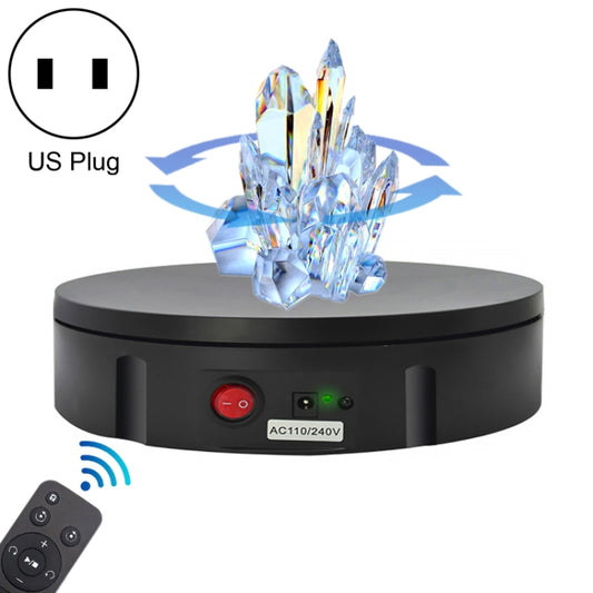 30cm Charging Rotating Display Stand Video Shooting Turntable, Load: 100kg, Power Plug:US Plug(Black) -  by PMC Jewellery | Online Shopping South Africa | PMC Jewellery | Buy Now Pay Later Mobicred