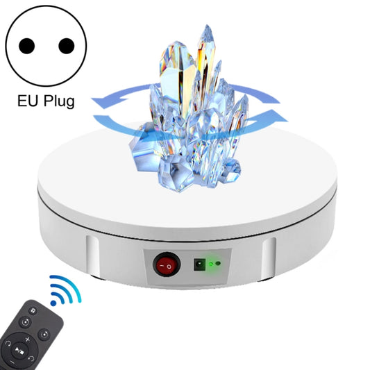 30cm Charging Rotating Display Stand Video Shooting Turntable, Load: 100kg, Power Plug:EU Plug(White) -  by PMC Jewellery | Online Shopping South Africa | PMC Jewellery | Buy Now Pay Later Mobicred