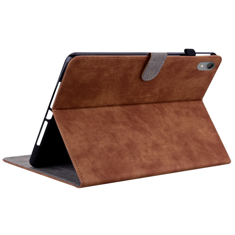For Lenovo Tab P11/Pad Plus 2011 Tiger Pattern PU Tablet Case(Brown) - Lenovo by PMC TechLife | Online Shopping South Africa | PMC TechLife | Buy Now Pay Later Mobicred