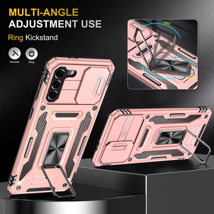 For Samsung Galaxy S21 5G Armor PC + TPU Camera Shield Phone Case(Rose Gold) - Galaxy S21 5G Cases by PMC Jewellery | Online Shopping South Africa | PMC Jewellery