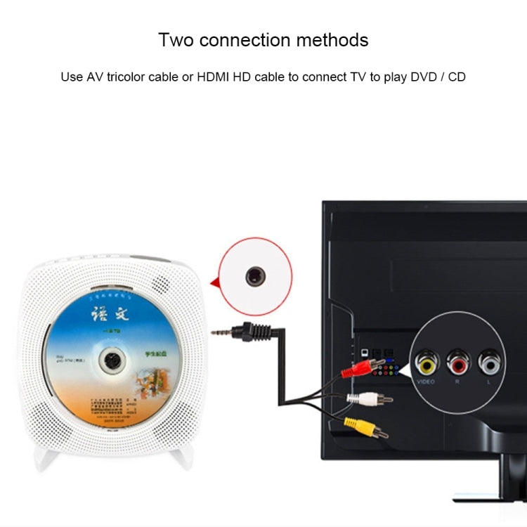 Kecag KC-609 Wall Mounted Home DVD Player Bluetooth CD Player, Specification:DVD/CD+Connectable TV  + Plug-In Version(Black) - DVD & LCD Player by Kecag | Online Shopping South Africa | PMC Jewellery | Buy Now Pay Later Mobicred