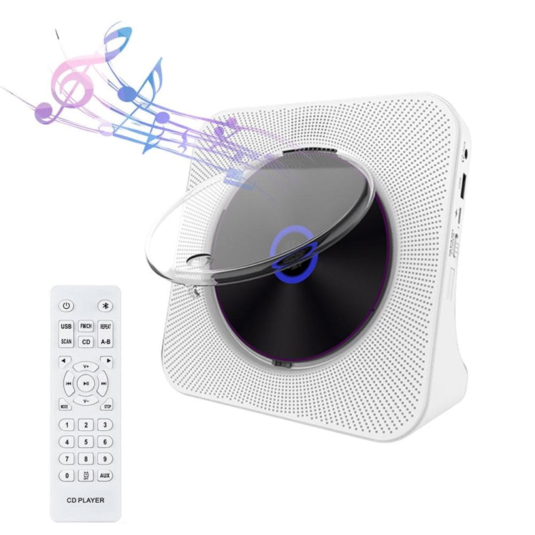 Kecag KC-806 2A Retro Bluetooth Music Disc Album CD Player, Specification:Plug-in Version(White) - DVD & LCD Player by Kecag | Online Shopping South Africa | PMC Jewellery | Buy Now Pay Later Mobicred