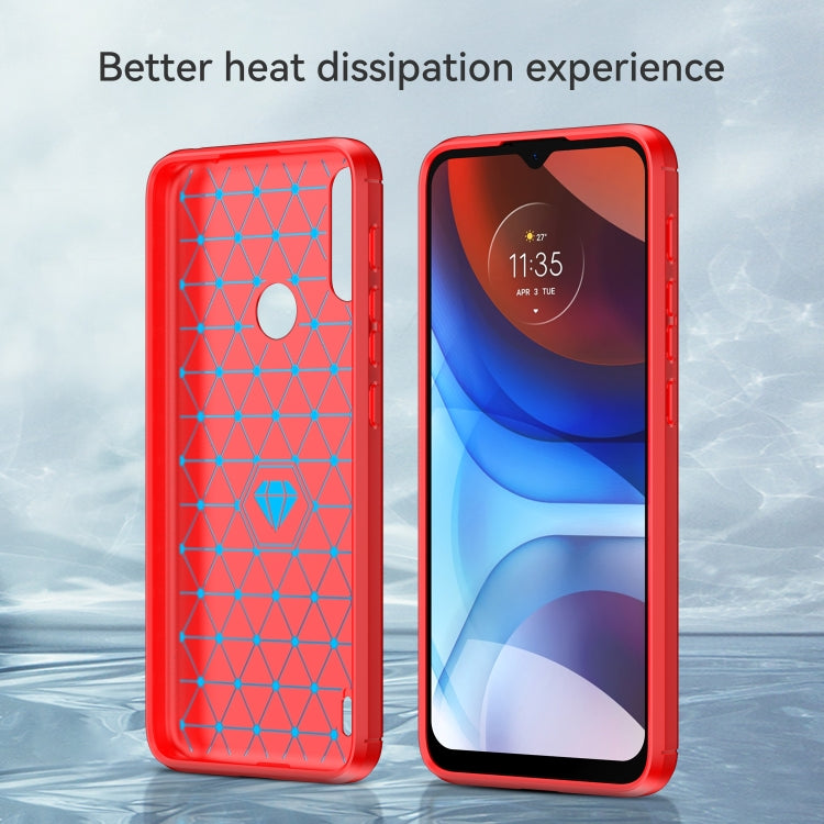 For Lenovo K13 Brushed Texture Carbon Fiber TPU Phone Case(Red) - Lenovo by PMC TechLife | Online Shopping South Africa | PMC TechLife
