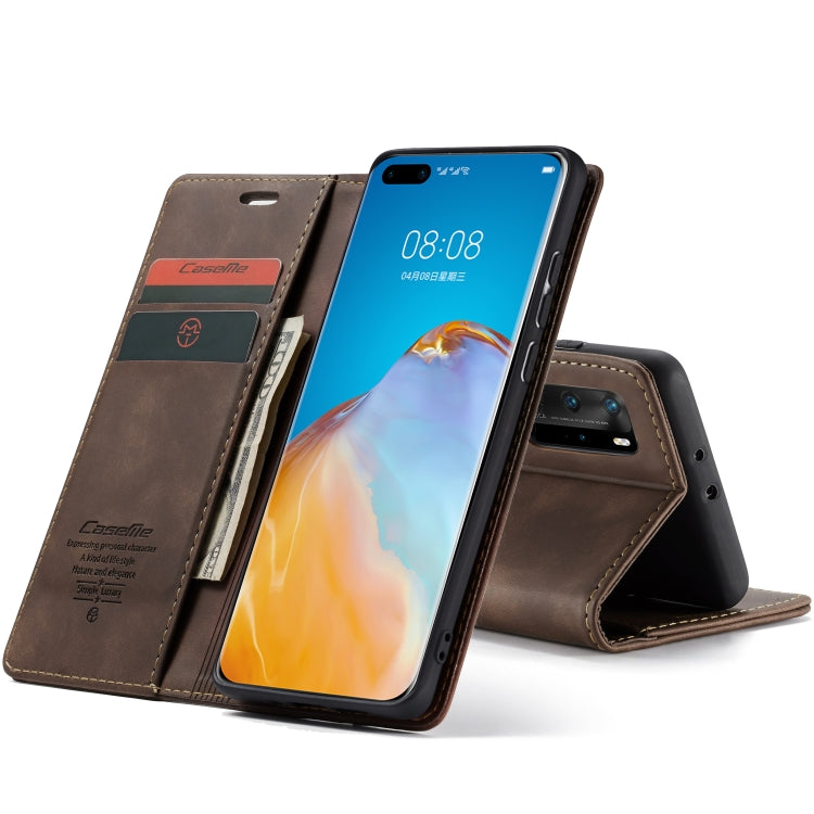 For Huawei P40 Pro CaseMe-013 Multifunctional Horizontal Flip Leather Case with Card Slot & Holder & Wallet(Coffee) - Huawei Cases by CaseMe | Online Shopping South Africa | PMC Jewellery | Buy Now Pay Later Mobicred