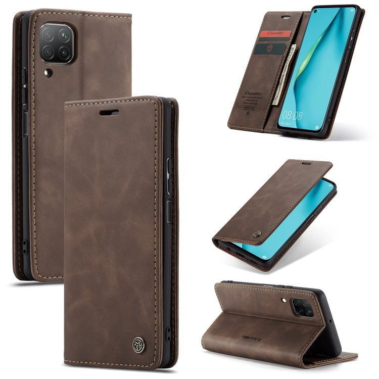 For Huawei P40 Lite CaseMe-013 Multifunctional Horizontal Flip Leather Case with Card Slot & Holder & Wallet(Coffee) - Huawei Cases by CaseMe | Online Shopping South Africa | PMC Jewellery | Buy Now Pay Later Mobicred