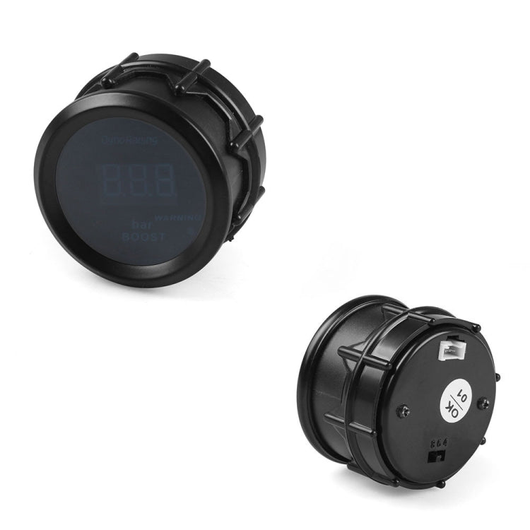 Car Modified 12V Universal 52mm Blue Light Digital Display Meter, Style:Turbo Boost Gauge BAR - Car Modification by PMC TechLife | Online Shopping South Africa | PMC TechLife