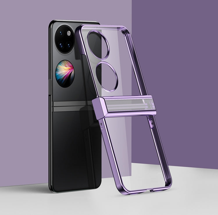 For Huawei P50 Pocket Electroplating PC Full Coverage Shockproof Phone Case(Purple) - Huawei Cases by PMC TechLife | Online Shopping South Africa | PMC TechLife | Buy Now Pay Later Mobicred