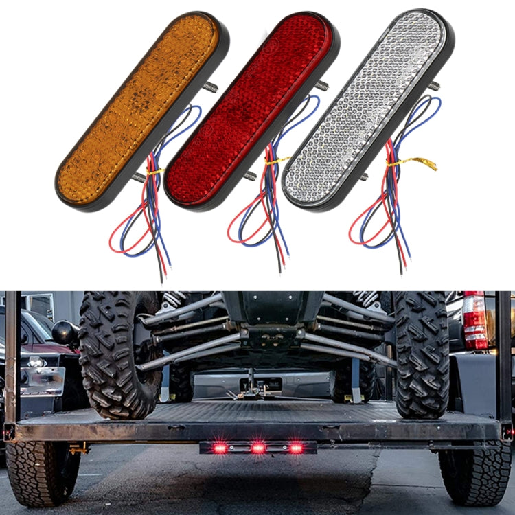 2 PCS 24LED Reflector Brake Light Turn Signal Light(White Shell Red Light) - Turn Signal by PMC TechLife | Online Shopping South Africa | PMC TechLife | Buy Now Pay Later Mobicred