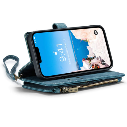 For iPhone 14 CaseMe C30 Multifunctional Phone Leather Case (Blue) - iPhone 14 Cases by CaseMe | Online Shopping South Africa | PMC Jewellery | Buy Now Pay Later Mobicred