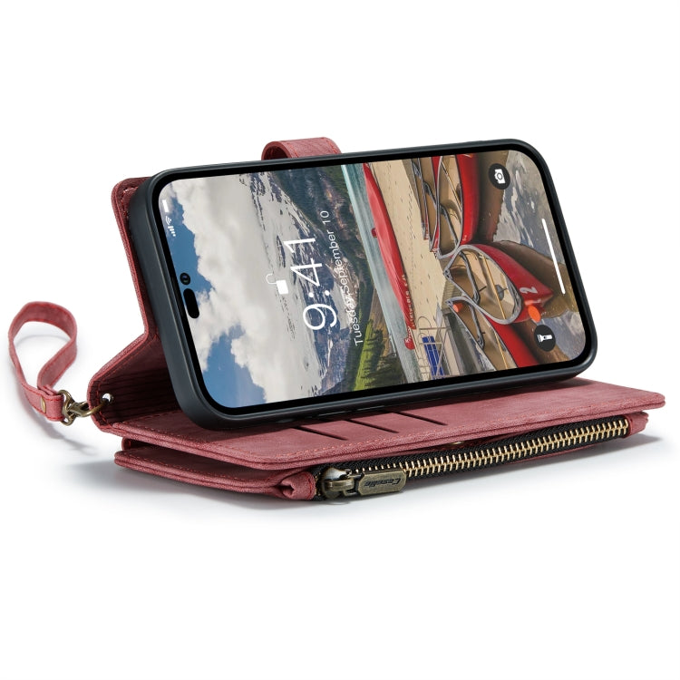 For iPhone 14 Pro Max CaseMe C30 Multifunctional Phone Leather Case (Red) - iPhone 14 Pro Max Cases by CaseMe | Online Shopping South Africa | PMC Jewellery | Buy Now Pay Later Mobicred