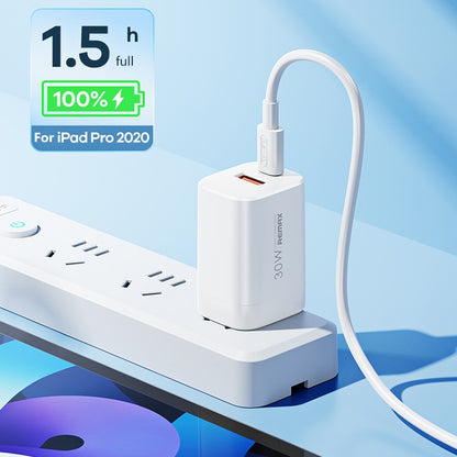 REMAX RP-U6 Magic Speed Series 30W USB+USB-C / Type-C Foldable Fast Charger, Specification:UK Plug(White) - USB Charger by REMAX | Online Shopping South Africa | PMC Jewellery | Buy Now Pay Later Mobicred