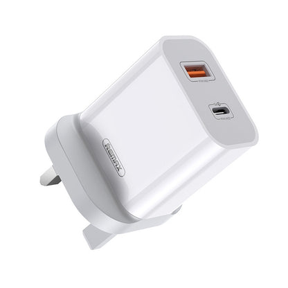 REMAX RP-U68 Speedy Series 20W USB+USB-C/Type-C Interface Fast Charger, Specification:UK Plug(White) - USB Charger by REMAX | Online Shopping South Africa | PMC Jewellery | Buy Now Pay Later Mobicred