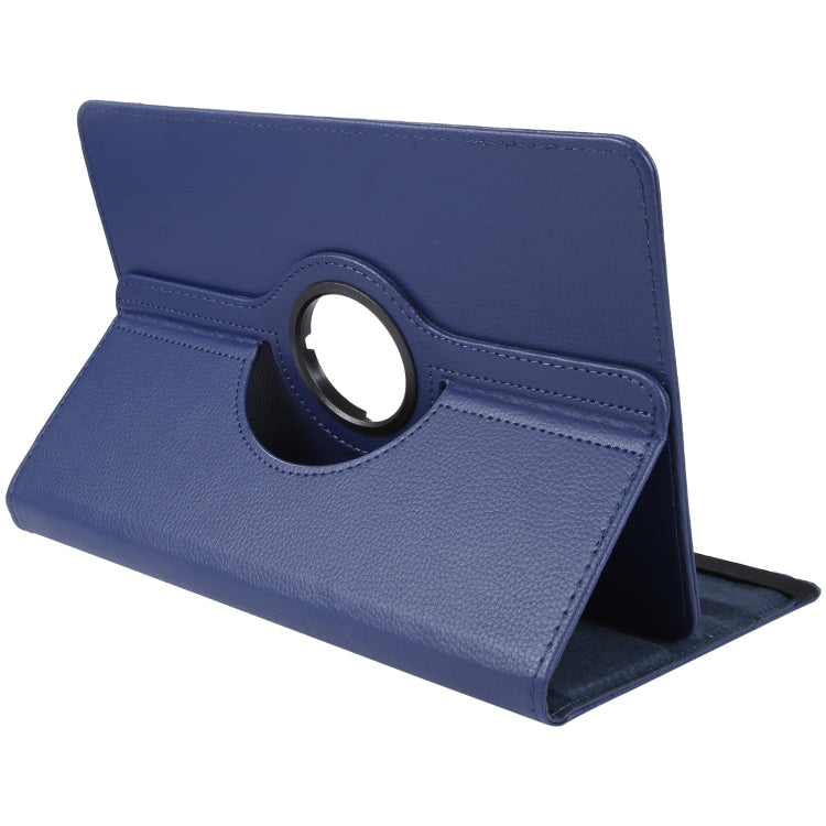 For 10 inch Tablet 360 Degree Rotation Litchi Texture Flip Leather Tablet Case(Blue) - 10 - 11 inch by PMC TechLife | Online Shopping South Africa | PMC TechLife | Buy Now Pay Later Mobicred