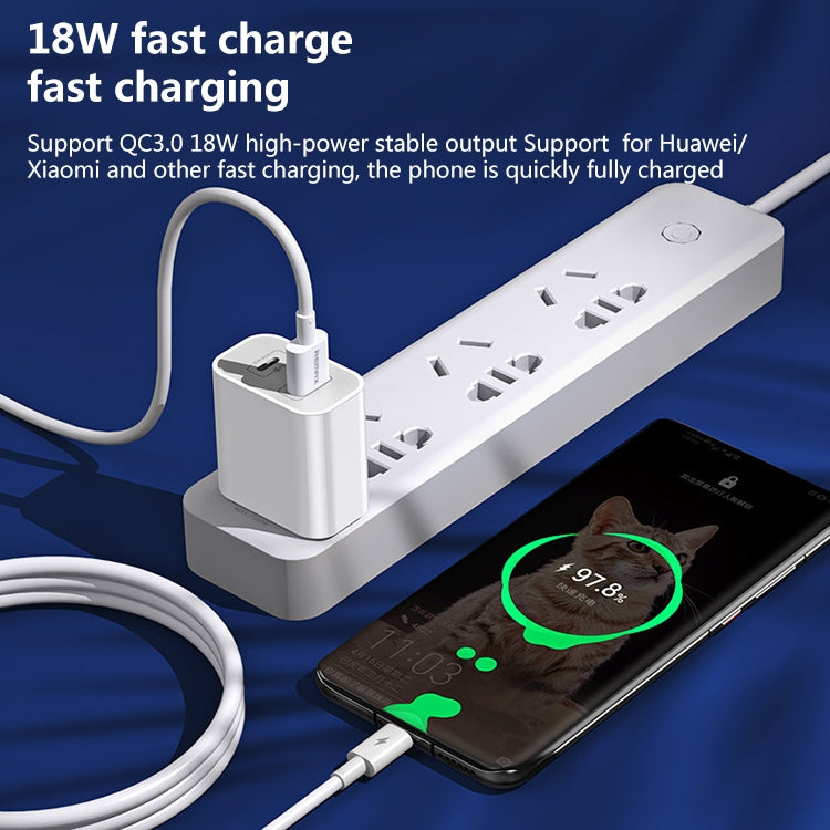 REMAX RP-U68 20W USB+USB-C/Type-C Dual Interface Fast Charger Set, Specification:UK Plug(White) - free shipping - PMC Jewellery - Order now!