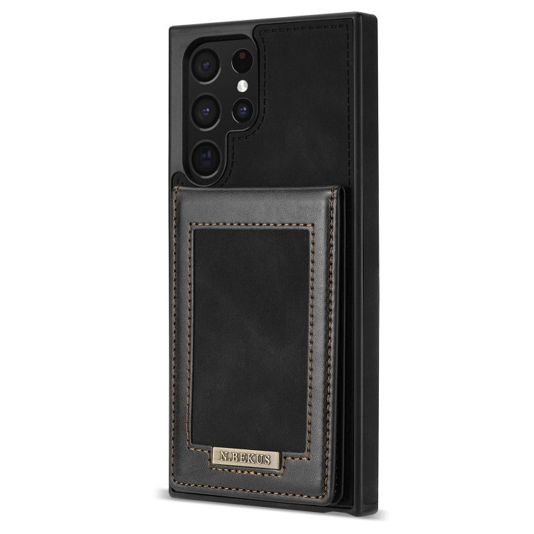 For Samsung Galaxy S22 Ultra 5G N.Bekus Vertical Flip Card Slot RFID Phone Case(Black) - Galaxy S22 Ultra 5G Cases by N.BEKUS | Online Shopping South Africa | PMC Jewellery