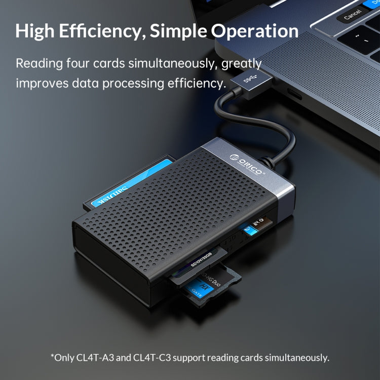 ORICO CL4T-A3 4-in-1 Simultaneously USB 3.0 Multifunction Card Reader(Black) - free shipping - PMC Jewellery - Order now!