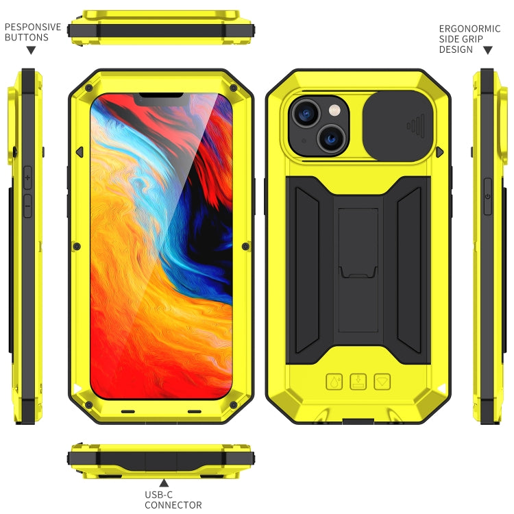 For iPhone 14 Plus R-JUST Shockproof Life Waterproof Dust-proof Case (Yellow) - iPhone 14 Plus Cases by R-JUST | Online Shopping South Africa | PMC Jewellery