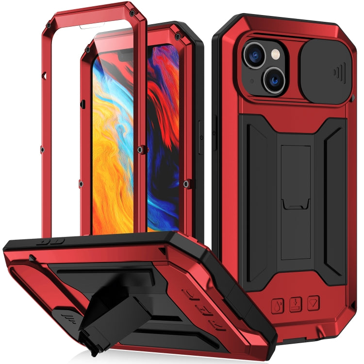 For iPhone 14 Plus R-JUST Shockproof Life Waterproof Dust-proof Case (Red) - iPhone 14 Plus Cases by R-JUST | Online Shopping South Africa | PMC Jewellery | Buy Now Pay Later Mobicred