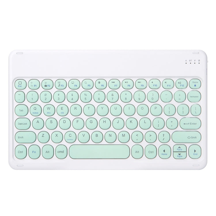 Round Cap Bluetooth Keyboard Leather Case with Pen Slot, without Touchpad For Samsung Galaxy Tab S7(Green+Green Keyboard) - Samsung Keyboard by PMC Jewellery | Online Shopping South Africa | PMC Jewellery