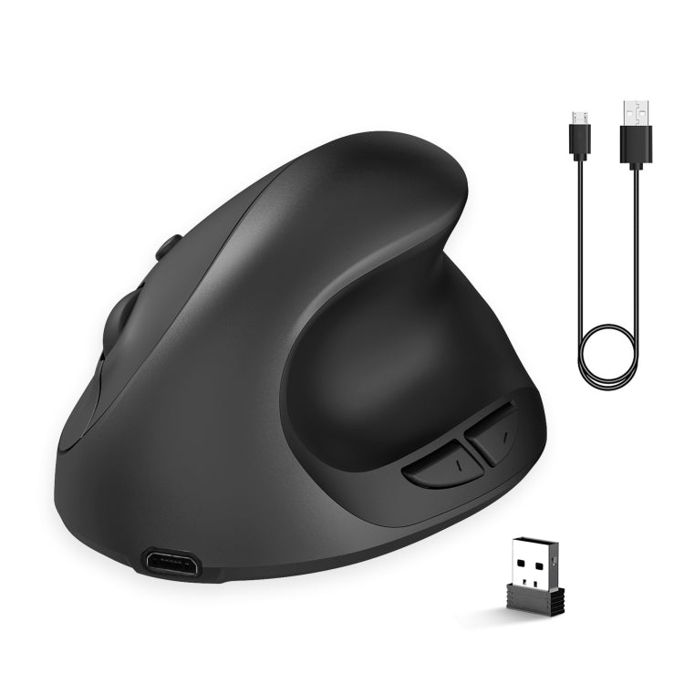 X10 2.4G Wireless Rechargeable Vertical Ergonomic Gaming Mouse(Black) - Wireless Mice by PMC Jewellery | Online Shopping South Africa | PMC Jewellery | Buy Now Pay Later Mobicred