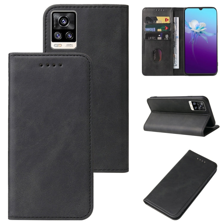 For vivo V20 2021 Magnetic Closure Leather Phone Case(Black) - vivo Cases by PMC Jewellery | Online Shopping South Africa | PMC Jewellery
