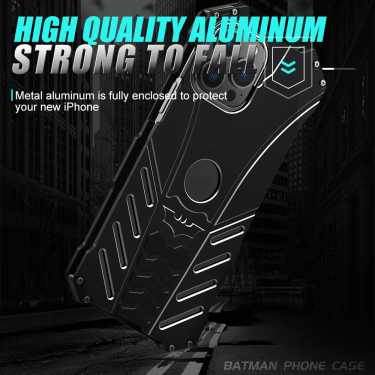 For iPhone 14 Plus R-JUST Batman Metal Mobile Phone Protective Case (Black) - iPhone 14 Plus Cases by R-JUST | Online Shopping South Africa | PMC TechLife | Buy Now Pay Later Mobicred
