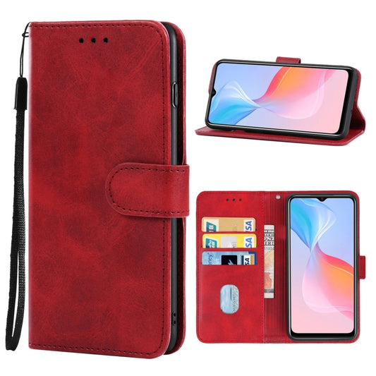 For vivo Y21 2021 / V2111 Leather Phone Case(Red) - vivo Cases by PMC Jewellery | Online Shopping South Africa | PMC Jewellery | Buy Now Pay Later Mobicred