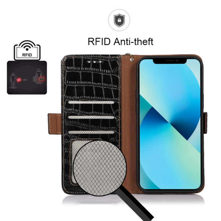 For Huawei Mate 50 Pro Crocodile Top Layer Cowhide Leather Phone Case(Black) - Huawei Cases by PMC TechLife | Online Shopping South Africa | PMC TechLife | Buy Now Pay Later Mobicred
