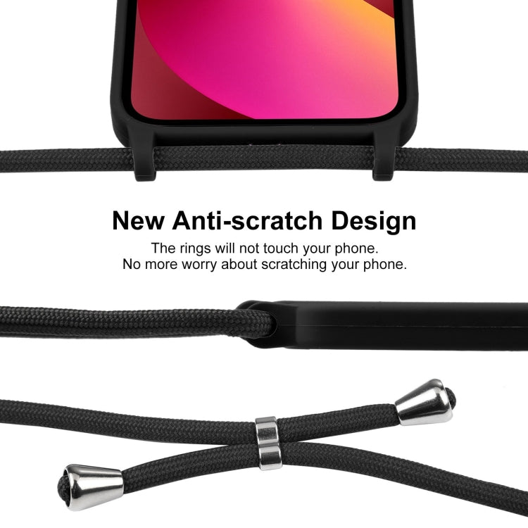 For iPhone 13 Crossbody Lanyard Liquid Silicone Case(Black) - iPhone 13 Cases by PMC TechLife | Online Shopping South Africa | PMC TechLife
