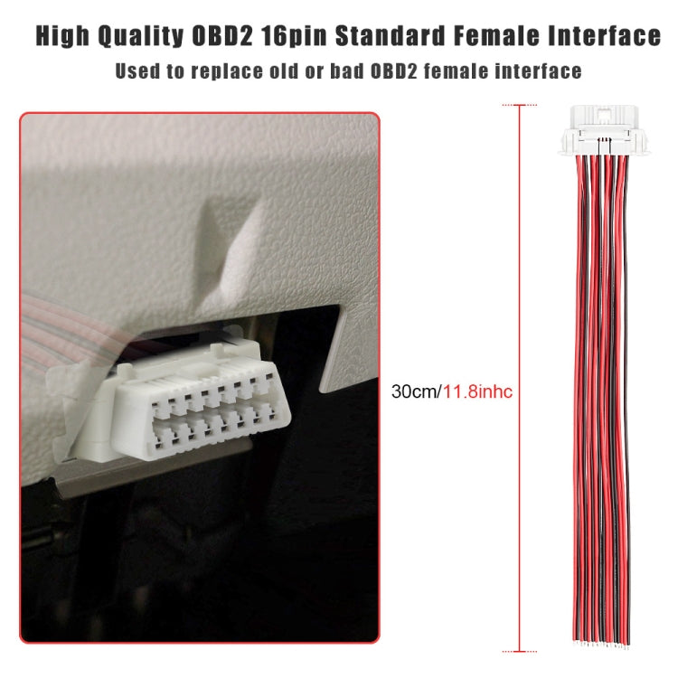 30cm 16Pin Fixed Terminal Extension Cable Female Plug for Honda - Cables & Connectors by PMC TechLife | Online Shopping South Africa | PMC TechLife | Buy Now Pay Later Mobicred