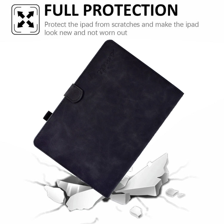 For Amazon Kindle Fire 7 2019/2017/2015 Embossed Smile Flip Tablet Leather Case(Black) - Amazon by PMC TechLife | Online Shopping South Africa | PMC TechLife | Buy Now Pay Later Mobicred
