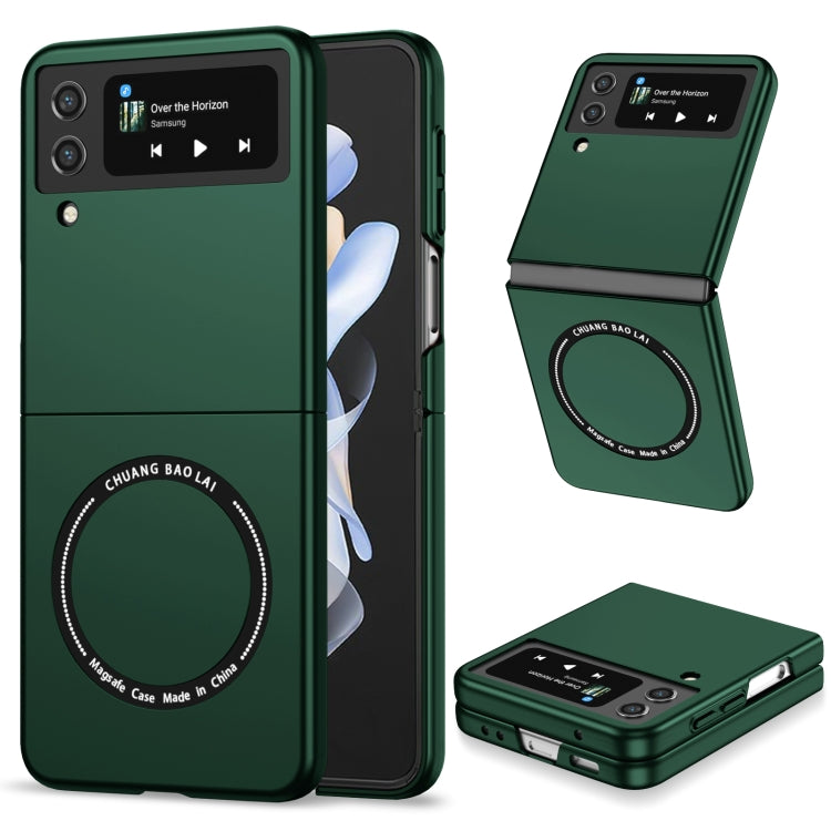 For Samsung Galaxy Z Flip4 Magsafe Magnetic Folding PC Phone Case(Green) - Galaxy Z Flip4 5G Cases by PMC Jewellery | Online Shopping South Africa | PMC Jewellery