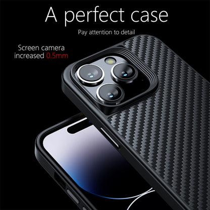 For iPhone 14 Pro Max wlons Magsafe Carbon Fiber Kevlar TPU Phone Case(Black) - iPhone 14 Pro Max Cases by wlons | Online Shopping South Africa | PMC Jewellery | Buy Now Pay Later Mobicred