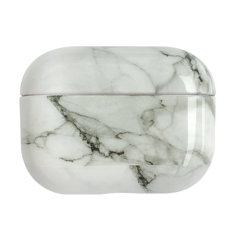 For AirPods Pro 2 Marble Pattern Wireless Earphone Protective Case(White Grey) - For AirPods Pro 2 by PMC Jewellery | Online Shopping South Africa | PMC Jewellery | Buy Now Pay Later Mobicred