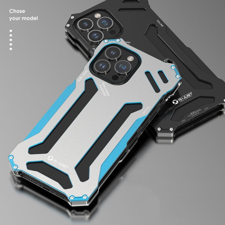For iPhone 14 R-JUST RJ17 Shockproof Armor Metal Phone Case(Black) - iPhone 14 Cases by R-JUST | Online Shopping South Africa | PMC TechLife | Buy Now Pay Later Mobicred